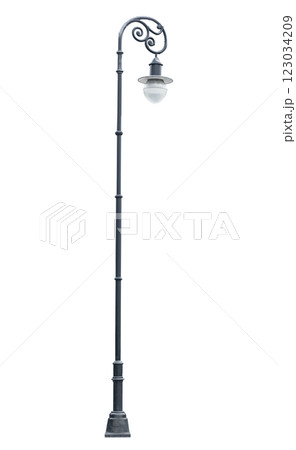 Street lamppost, isolated over white 123034209