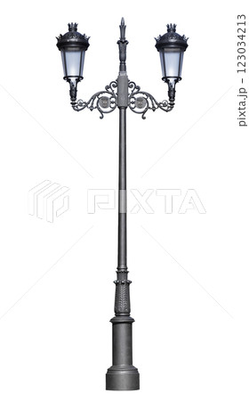 Street lamppost, isolated over white Street lamppost, isolated over white 123034213