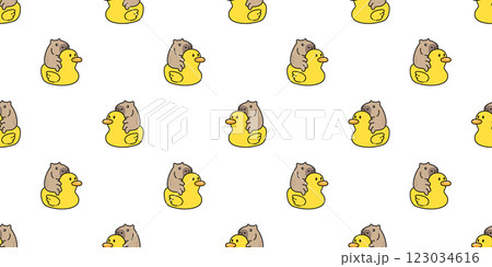 capybara seamless pattern duck flamingo swimming ring inflatable orange pool beach ocean vector pet cartoon doodle gift wrapping paper tile background repeat wallpaper animal illustration scarf isolat 123034616