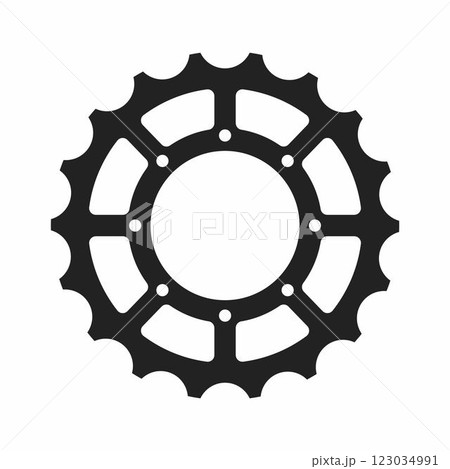 Bicycle sprocket flat style vector icon 123034991