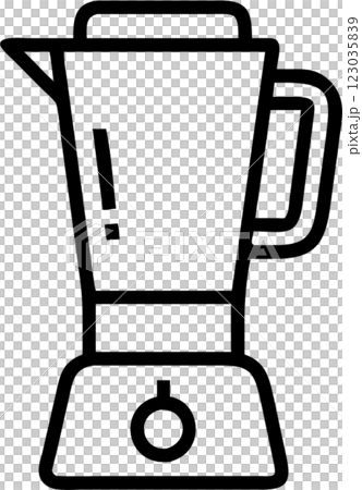 Blender in outline icon style, kitchen appliances theme. Blender in outline icon style, kitchen appliances theme. 123035839