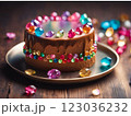 カラフルなケーキ 123036232