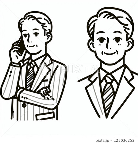 洗練された中年紳士の肖像 洗練された中年紳士の肖像 123036252