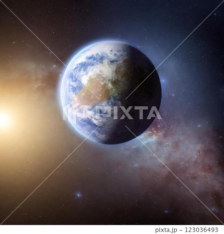 宇宙に浮かぶ惑星 123036493