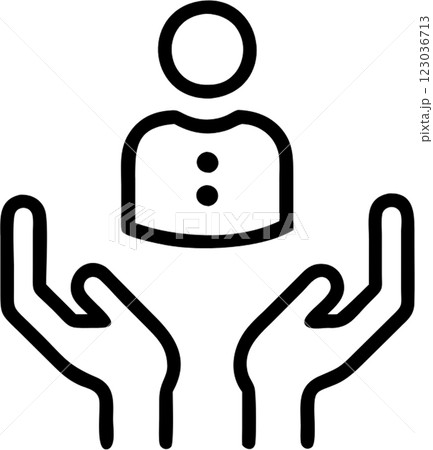 Human resource training in outline icon style, management and organization category theme. 123036713