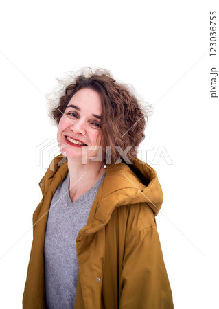 a middle-aged woman in winter clothes, isolated, png a middle-aged woman in winter clothes, isolated, png 123036755