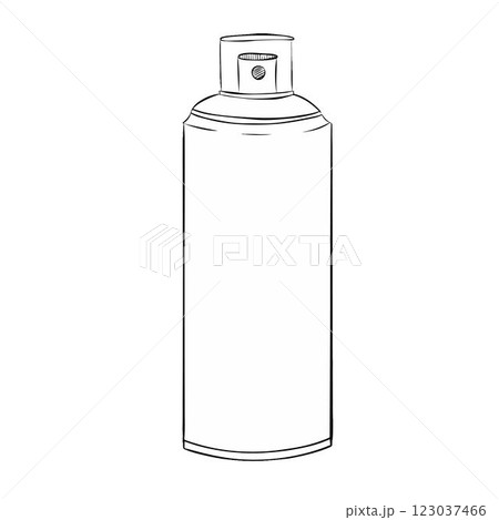 spray can graphic line art. outline vector icon. Symbol, logo illustration. Vector graphics 123037466