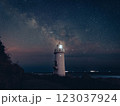 夜景写真　伊良湖岬の天の川　2023　＃01 123037924