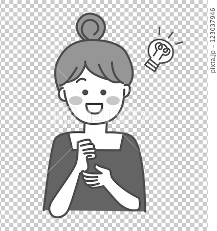 微笑的婦女例證材料 123037946