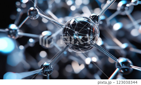 Interconnected atoms and bonds 123038344