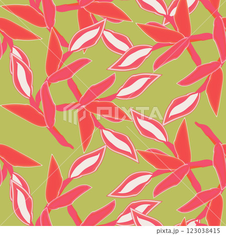 Abstract Brush Strokes Floral Seamless for fashion prints, patterns, backgrounds. Vector illustration 123038415