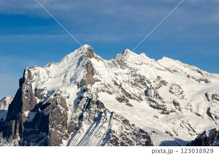 Wetterhorn Mountain in Winter. Switzerland 123038929