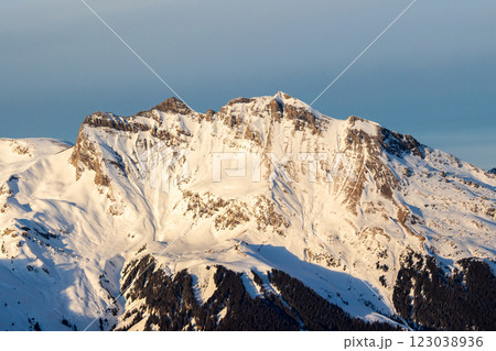 Mountains in Bernese Alps in Winter. Switzerland 123038936