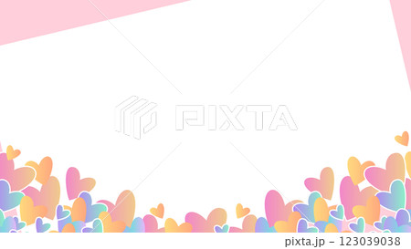 ハート　かわいい　背景【16:9素材シリーズ】 123039038