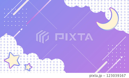 ポップ　かわいい　ゆめかわいい　背景【16:9素材シリーズ】 123039167