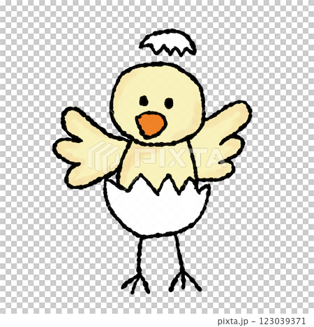 Hand-drawn chick illustration clip art transparent background png 123039371