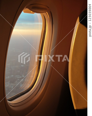 view from airplane window 123039864