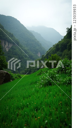 Stunning Nature Phone Wallpaper Featuring Lush Greenery and Mountain Views 123039933