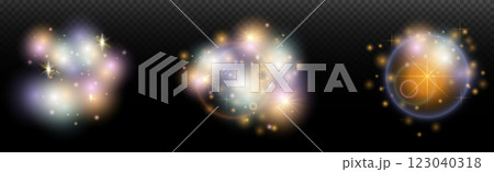 glowing magic explosion with sparks glowing magic explosion with sparks 123040318