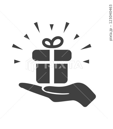 Giving gift icon stock illustration 123040463