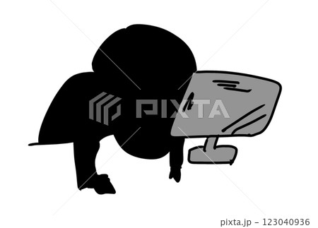 疲労でダウン寸前のサラリーマン 123040936