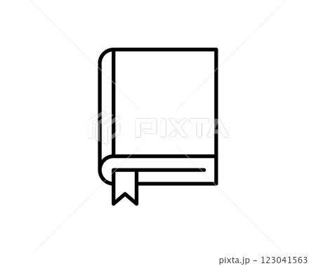 Clean line art book icon with a bookmark. Perfect for educational websites, apps, or any project needing a simple, elegant book symbol. Versatile design suitable for various applications. Clean line art book icon with a bookmark. Perfect for educational websites, apps, or any project needing a simple, elegant book symbol. Versatile design suitable for various applications. 123041563