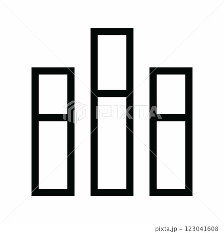 Vertical Bars icon vector. Suitable for mobile apps, web apps and print media. 123041608
