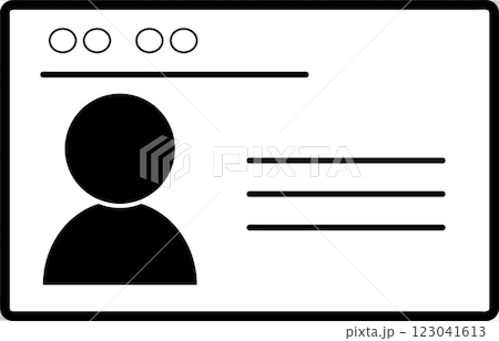 Identification card icon Identification card icon 123041613