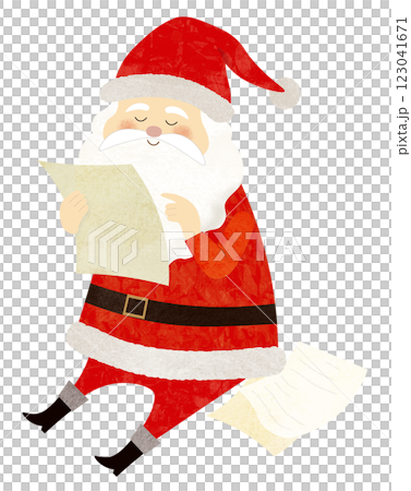 手紙を読むサンタクロース 123041671