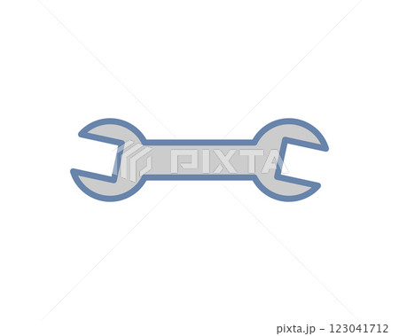 Clean, simple wrench icon. Perfect for websites, apps, and presentations needing a repair, maintenance, or tools theme.  Versatile design, easily adaptable to various styles and color schemes. 123041712