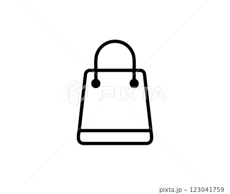 Simple yet stylish line art illustration of a shopping bag. Perfect for websites, apps, or presentations needing a clean, modern aesthetic related to online shopping, retail, or ecommerce. Simple yet stylish line art illustration of a shopping bag. Perfect for websites, apps, or presentations needing a clean, modern aesthetic related to online shopping, retail, or ecommerce. 123041759