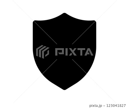 Simple yet powerful black shield icon. Perfect for websites, apps, presentations  marketing materials needing security, protection or safety themes. 123041827