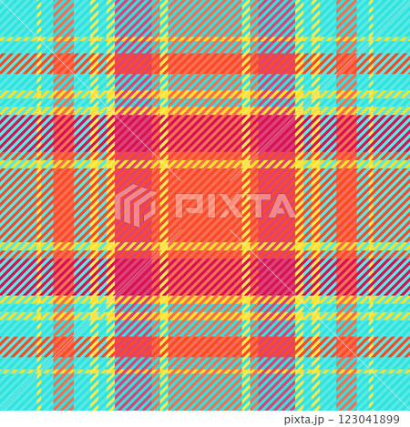 Repeatable patterns pattern seamless check, layered plaid tartan texture. Hunter vector fabric background textile in teal and red colors. 123041899