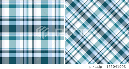 Tartan fabric vector of check pattern seamless with a textile plaid texture background. Set in trendy colors. Fashion trends for every season and holiday. 123041908
