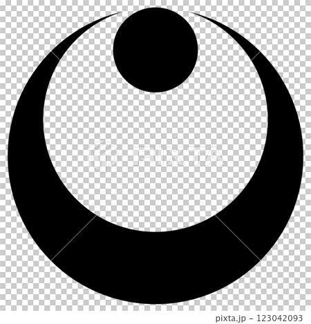 家紋です。真向き月に星と言います。 家紋です。真向き月に星と言います。 123042093