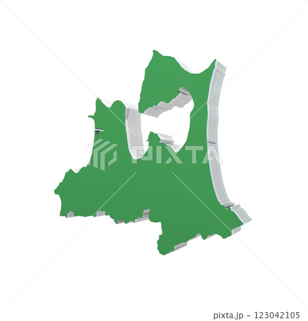 青森県(緑:右25度:背景透明) 青森県(緑:右25度:背景透明) 123042105