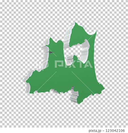 青森縣(綠色:25度 左:透明背景) 青森縣(綠色:25度 左:透明背景) 123042106