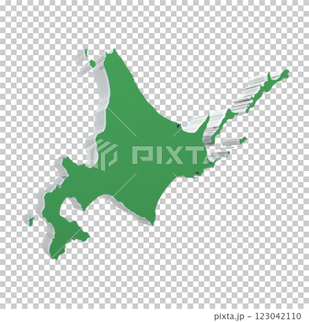 Hokkaido (green: 25 degrees left: transparent background) 123042110