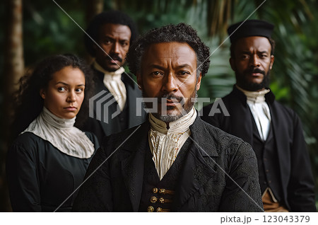 Powerful Historical Portrait of a Group Captured in the Wild Setting Powerful Historical Portrait of a Group Captured in the Wild Setting 123043379