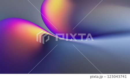 Blurred Gray Background With Purple And Yellow Gradient, Smooth Curves And Abstract Shapes Blurred Gray Background With Purple And Yellow Gradient, Smooth Curves And Abstract Shapes 123043741