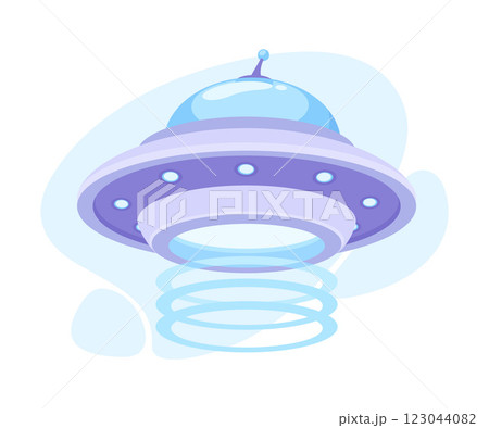 Extraterrestrial Alien Spaceship and Ufo Shuttle Vector Illustration 123044082