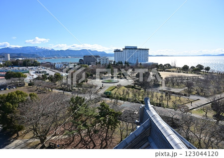 長浜城の天守閣から見た風景 長浜ドーム・米原方面 長浜城の天守閣から見た風景 長浜ドーム・米原方面 123044120