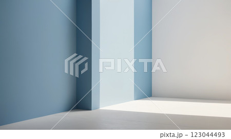 light on blue wall. Beautiful light background for presentation 123044493