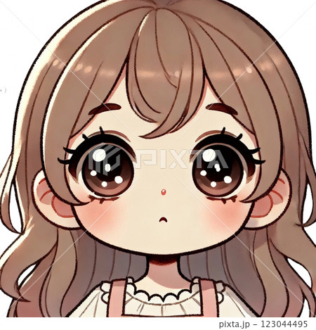女子アイコン　デザイン　Generative AI 123044495