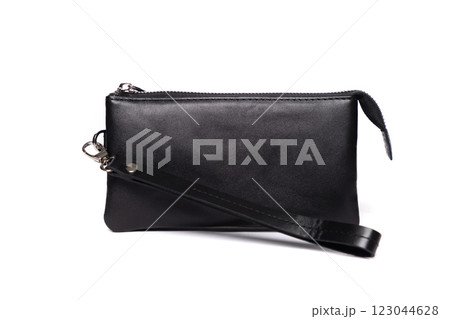 Elegant leather clutch purse with wrist strap designed for versatile daily use and special occasions 123044628