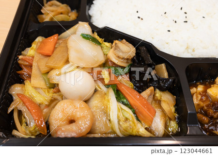 おいしい中華料理の八宝菜弁当 123044661