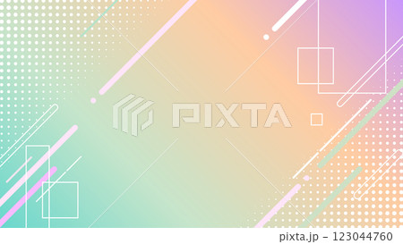 ポップ かわいい 背景【16:9素材シリーズ】 ポップ かわいい 背景【16:9素材シリーズ】 123044760