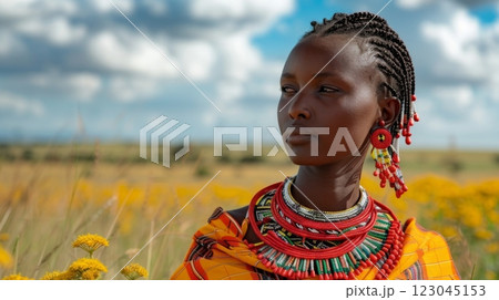 Black history month or Africa day. 123045153