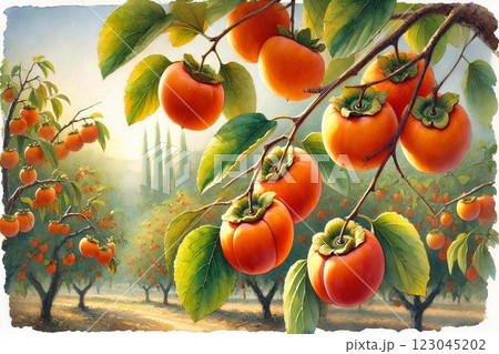 柿の木・富有柿 123045202