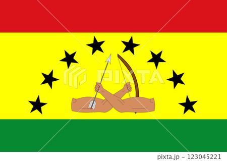 Official flag of Guna Yala. Province of Panama. Illustration Official flag of Guna Yala. Province of Panama. Illustration 123045221